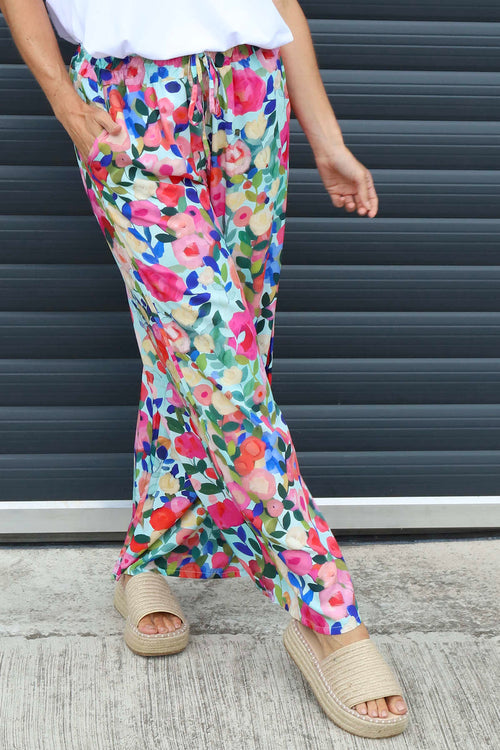 Lelia Print Trousers Mint - Image 3