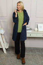 Clara Coat Navy Navy - Clara Coat Navy