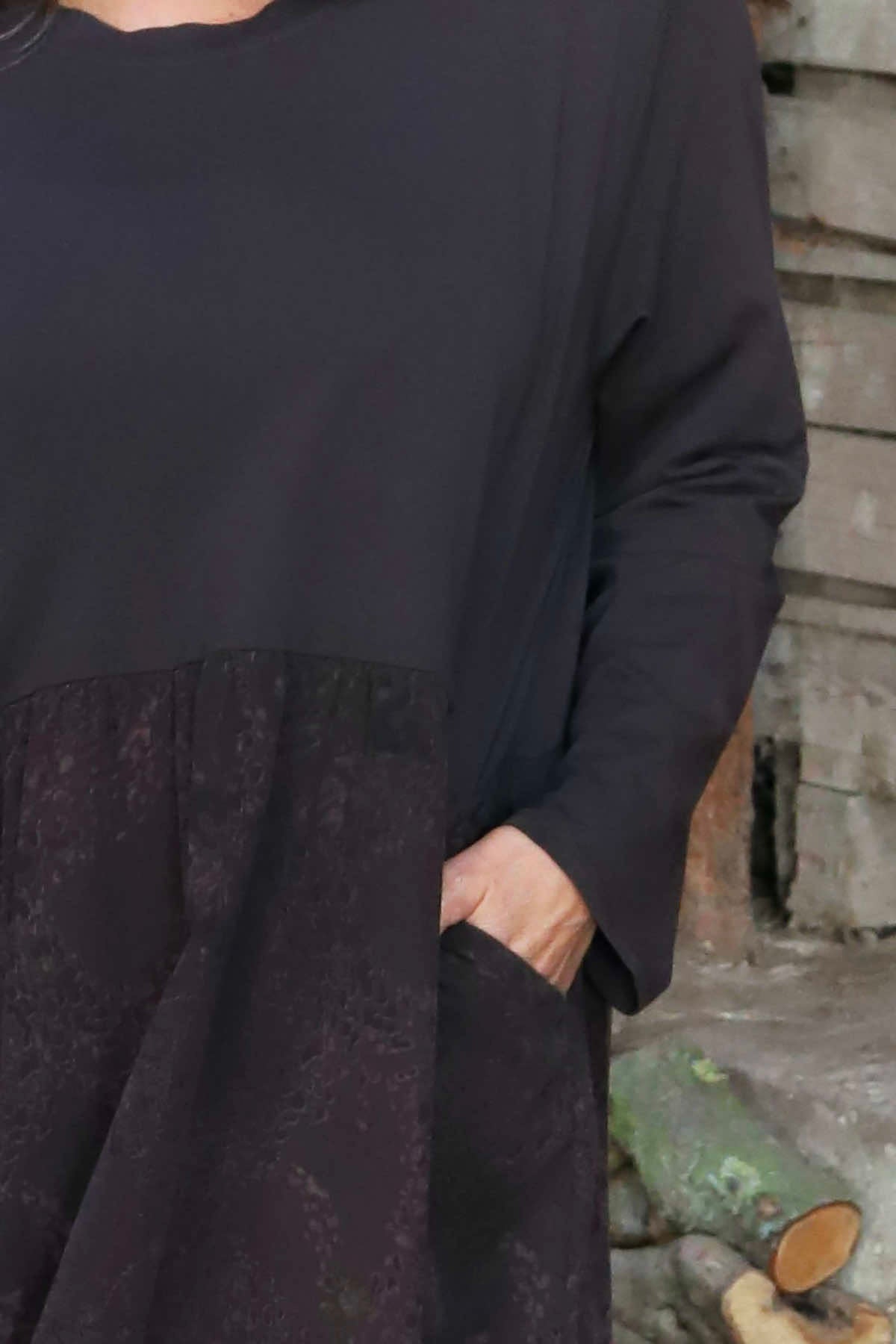 Jillian Pattern Cotton Dress Cocoa