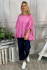 Bingham Tiered Cotton Top Fuchsia