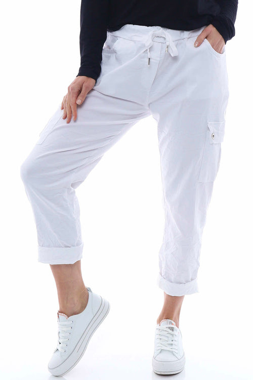 Jelani Cargo Pants White - Image 1