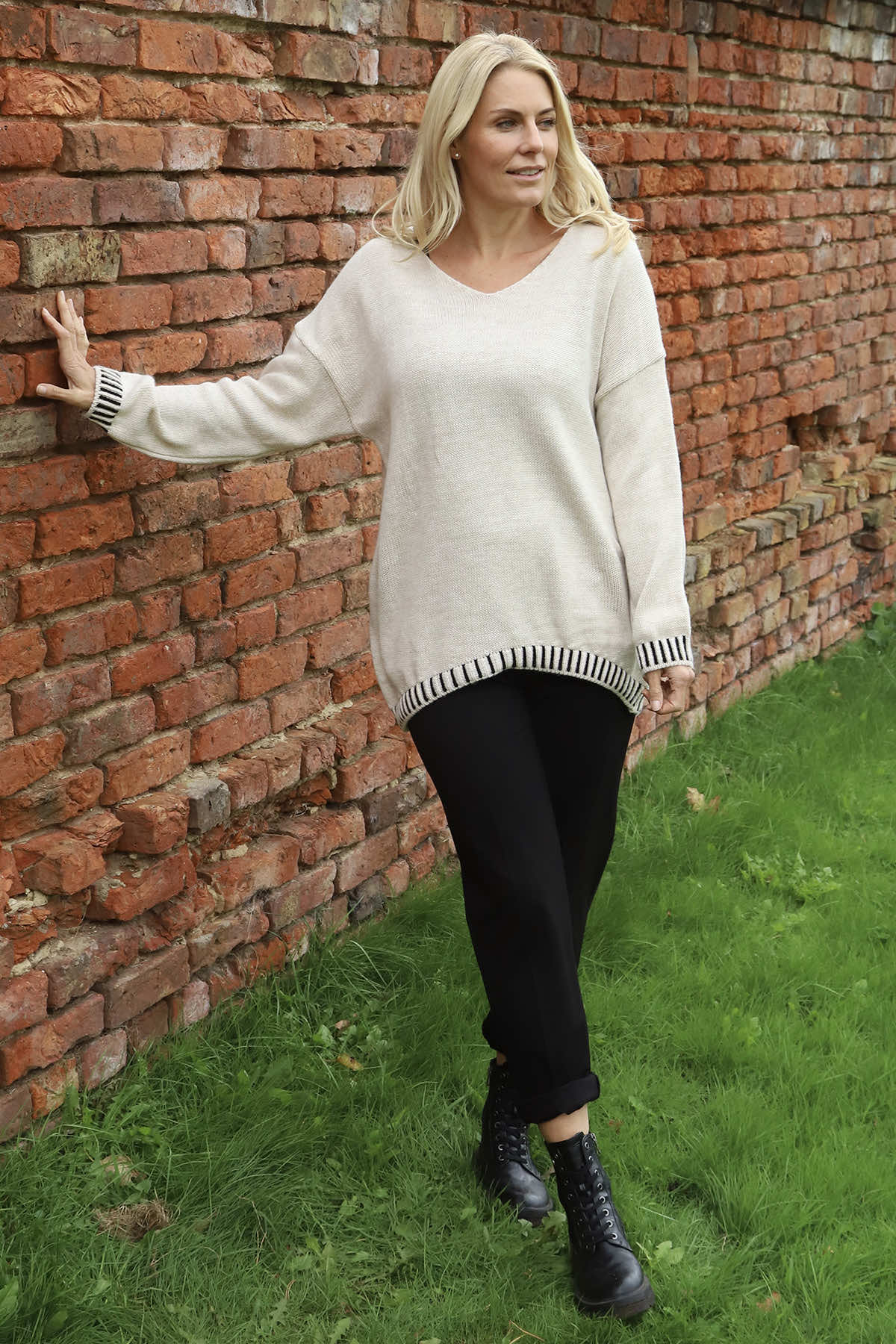 Harper Knitted Jumper Stone