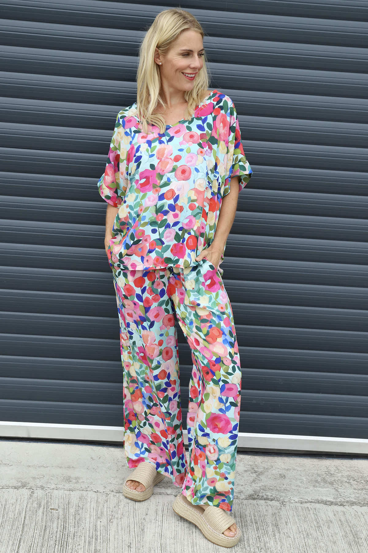 Lelia Print Trousers Mint