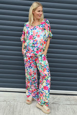 Lelia Print Trousers Mint Mint - Lelia Print Trousers Mint