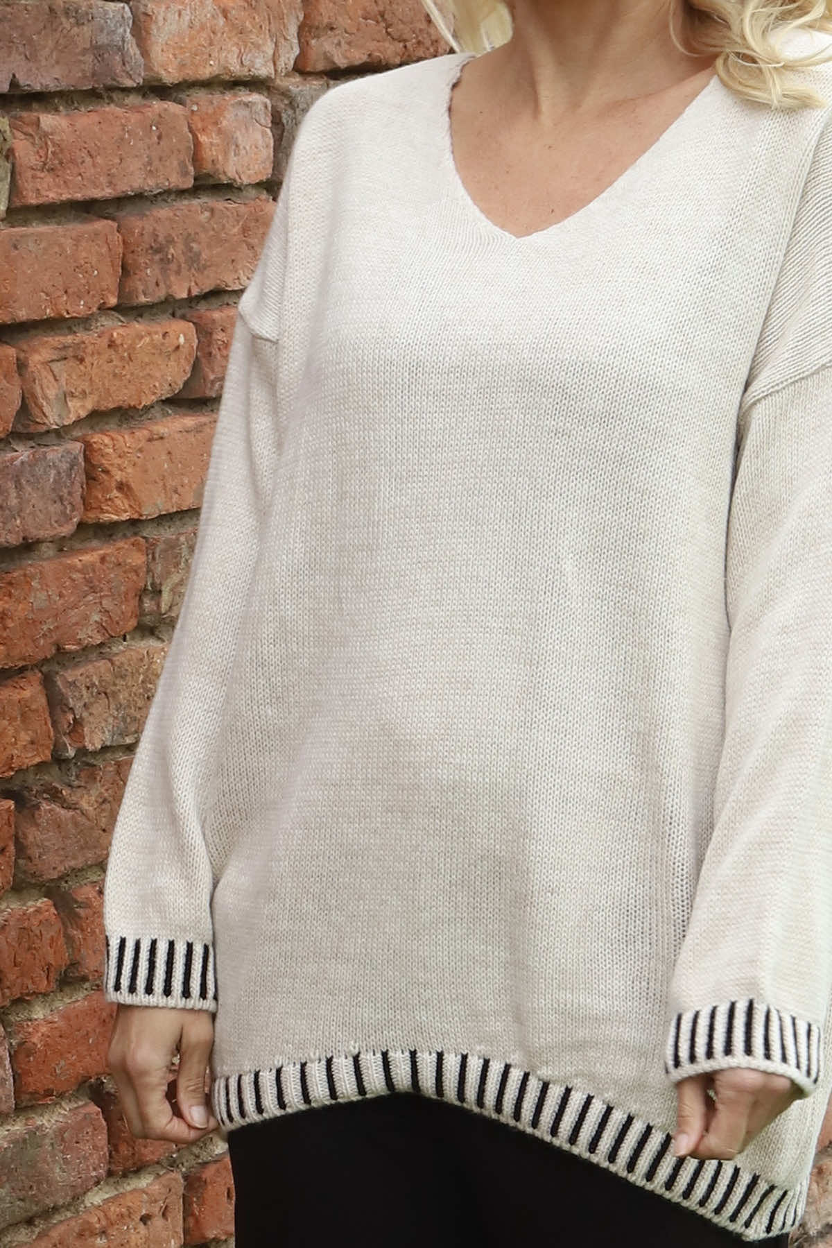 Harper Knitted Jumper Stone