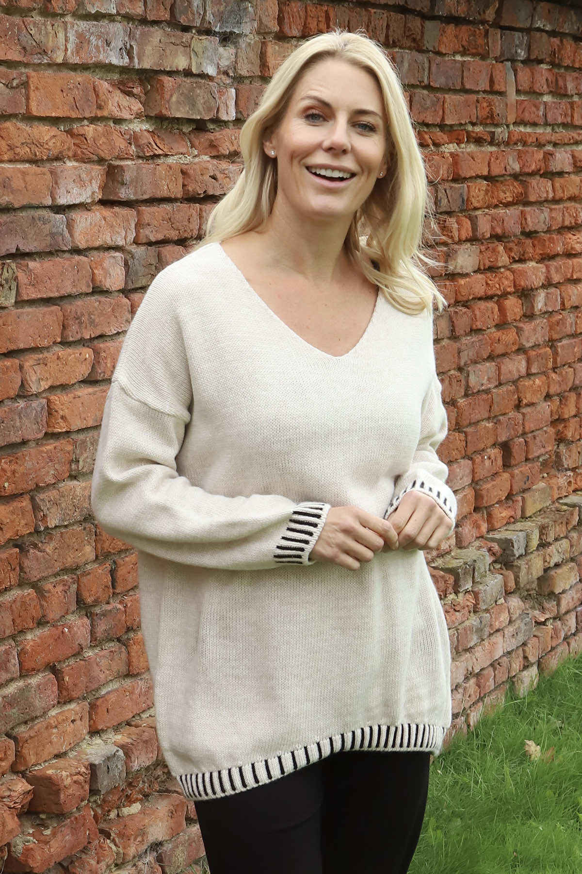 Harper Knitted Jumper Stone
