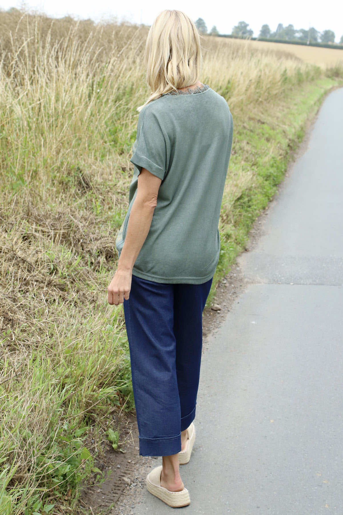 Robyn V-Neck Top Khaki