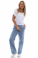 Anabeth Trousers Blue Grey Blue Grey - Anabeth Trousers Blue Grey