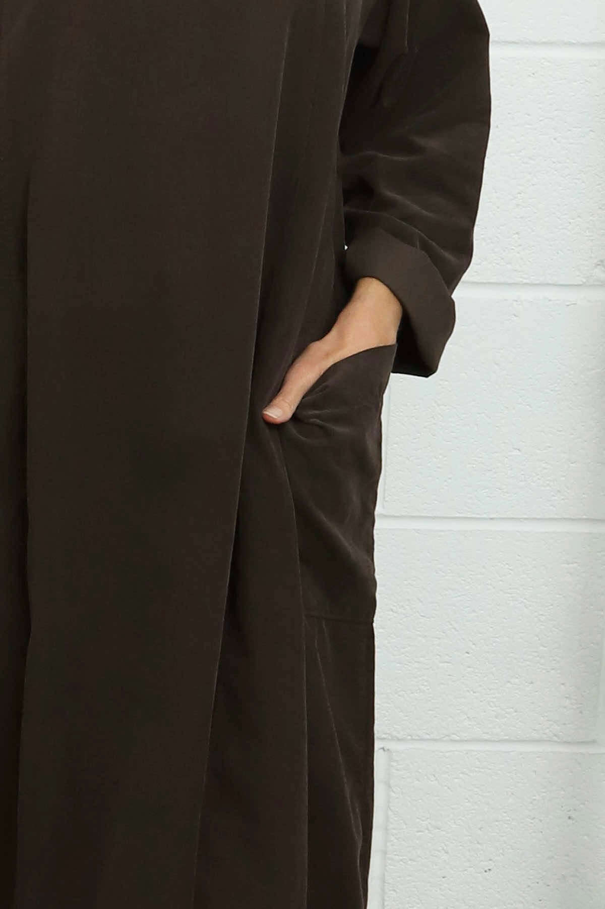 Liora Needlecord Dress Cocoa