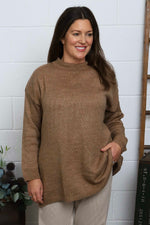 Elaine Knitted Jumper Camel Camel - Elaine Knitted Jumper Camel