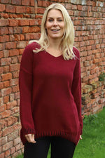Harper Knitted Jumper Wine Wine - Harper Knitted Jumper Wine