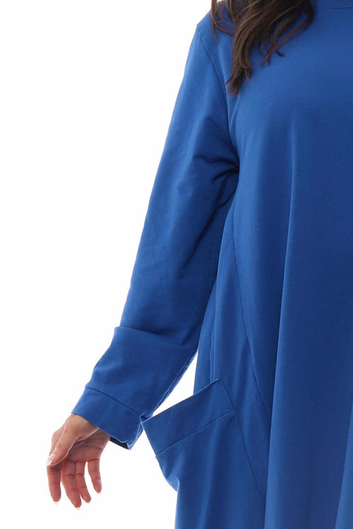 Carmella Pocket Cotton Dress Cobalt - Image 3
