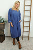 Liora Needlecord Dress Blue