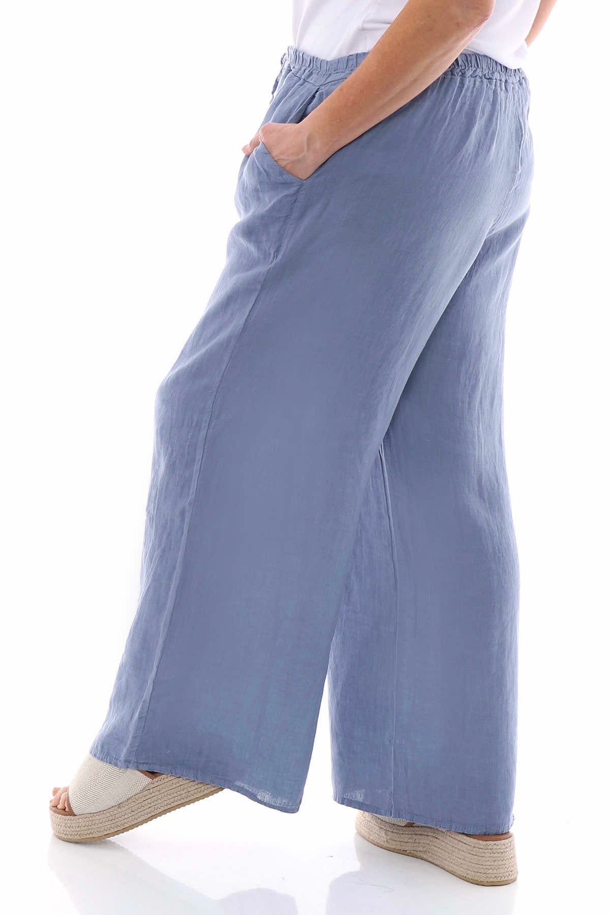 Matilda Linen Trousers Blue