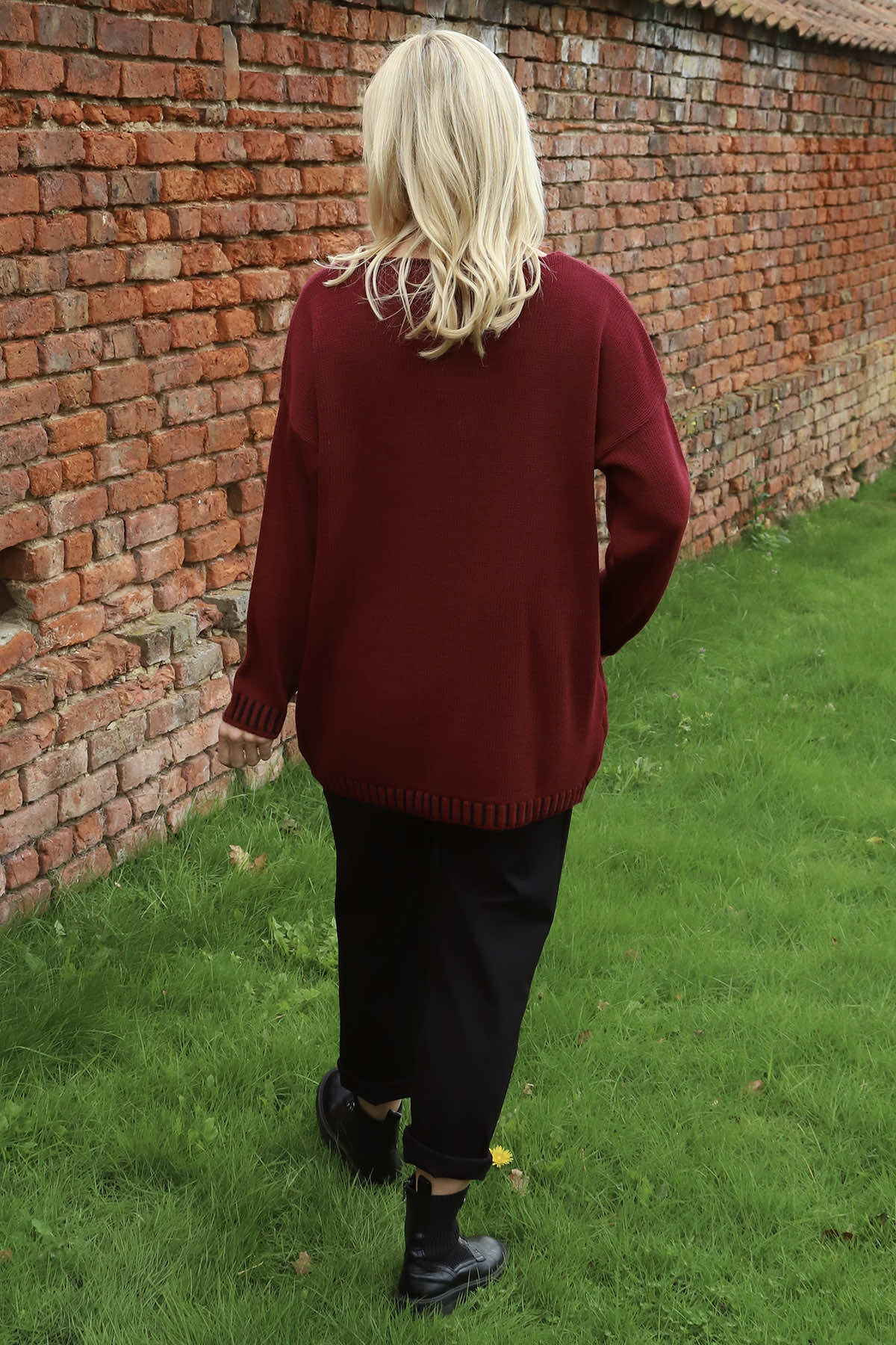 Harper Knitted Jumper Wine