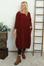 Liora Needlecord Dress Wine