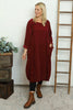 Liora Needlecord Dress Wine
