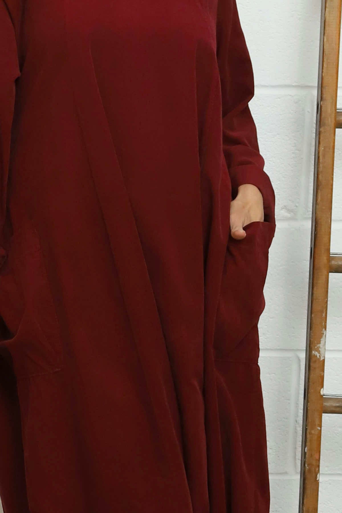 Liora Needlecord Dress Wine