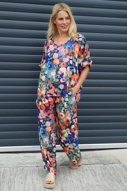 Luciella Print Top Navy - Image 4