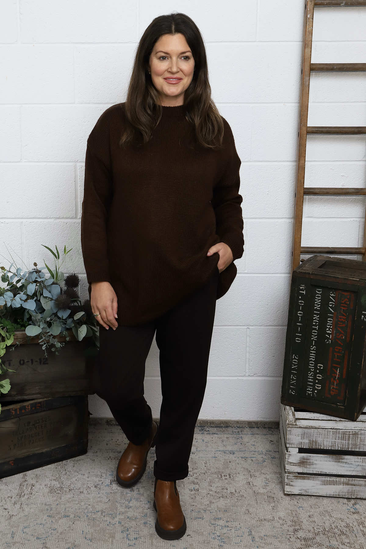 Elaine Knitted Jumper Cocoa