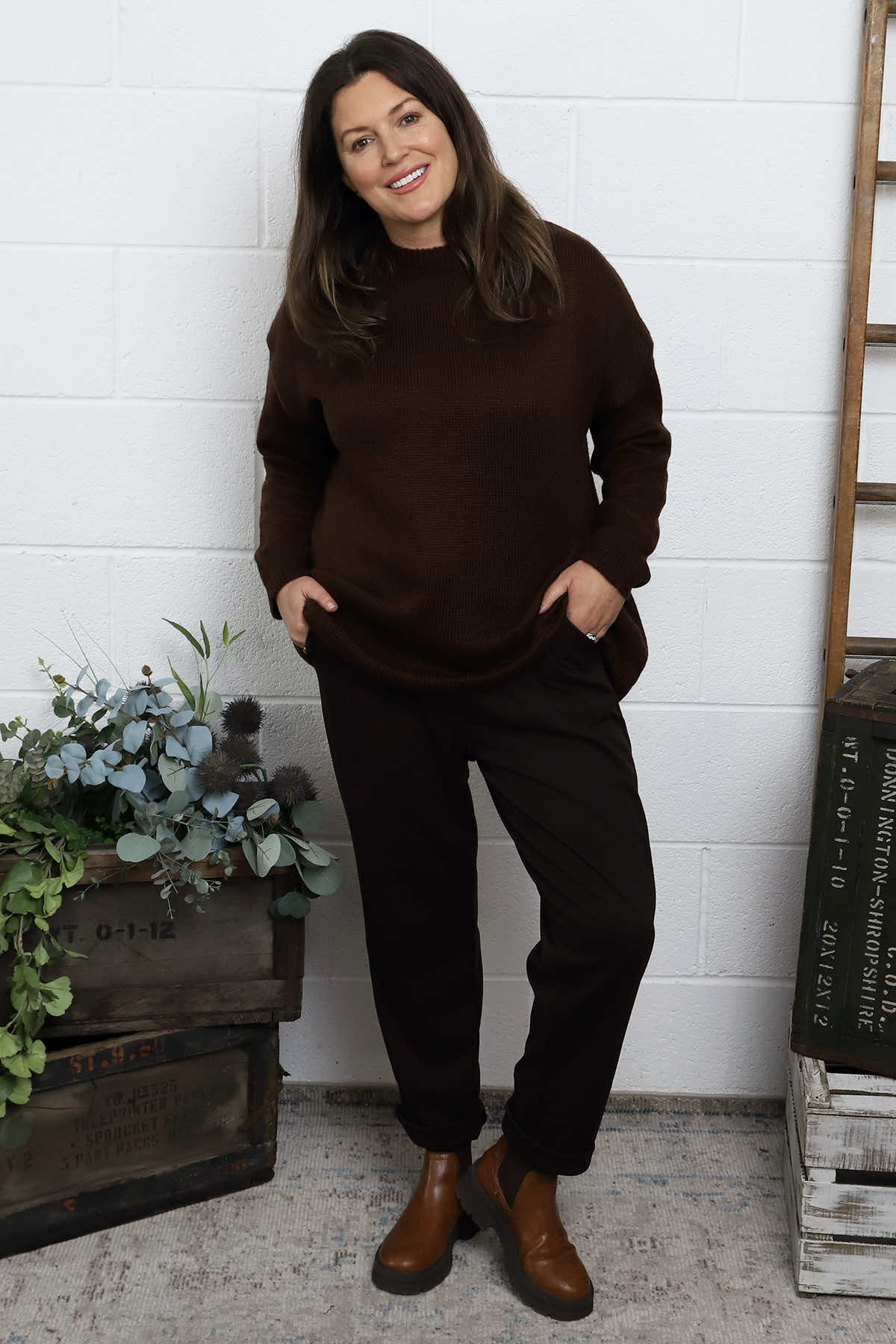 Elaine Knitted Jumper Cocoa
