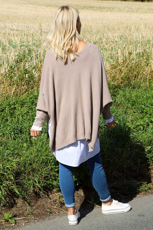 Hattie Knitted Cardigan Mocha - Image 4