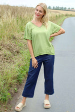 Robyn V-Neck Top Green Green - Robyn V-Neck Top Green