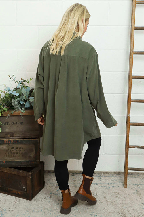 Wendy Needlecord Shirt Khaki - Image 4