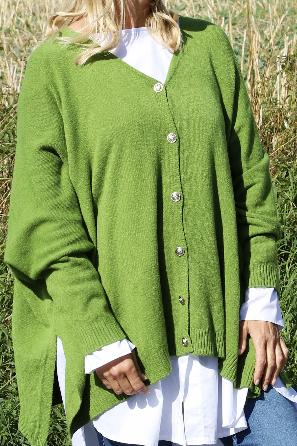 Hattie Knitted Cardigan Olive