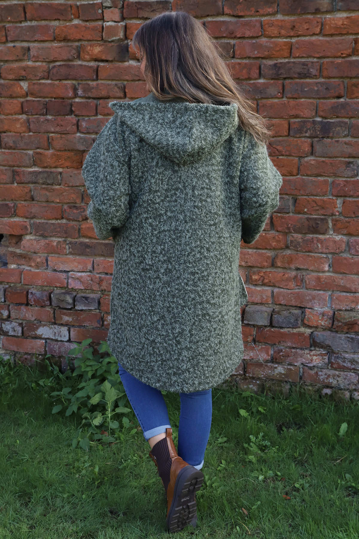 Sheila Zip Hooded Jacket Khaki