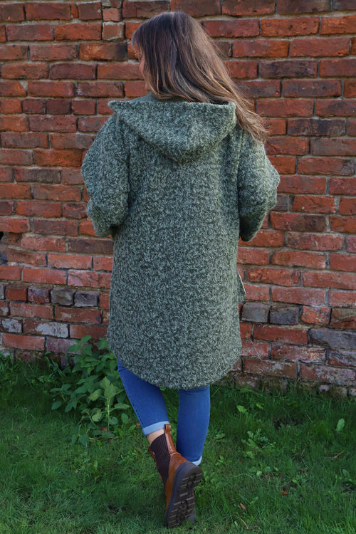 Sheila Zip Hooded Jacket Khaki - Image 4