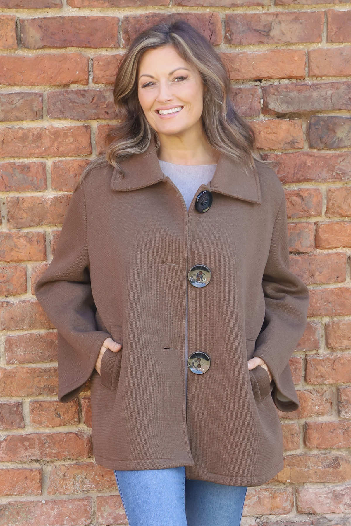 Marzia Button Jacket Cocoa