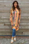 Amiah Stripe Tunic Orange