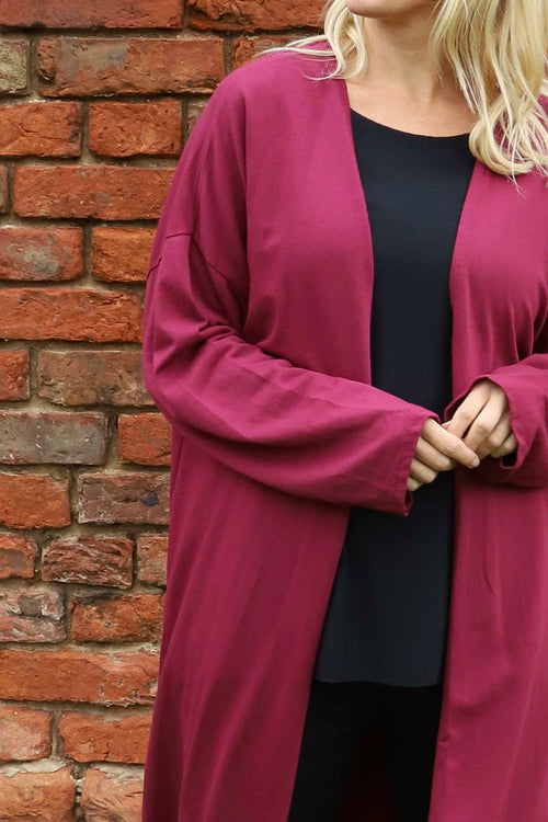 Halette Cotton Jacket Wine - Image 3