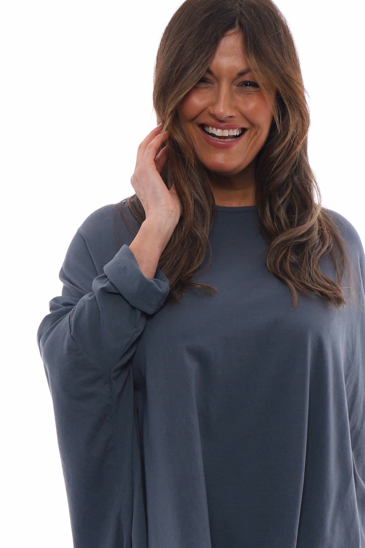 Slouch Jersey Top Mid Grey
