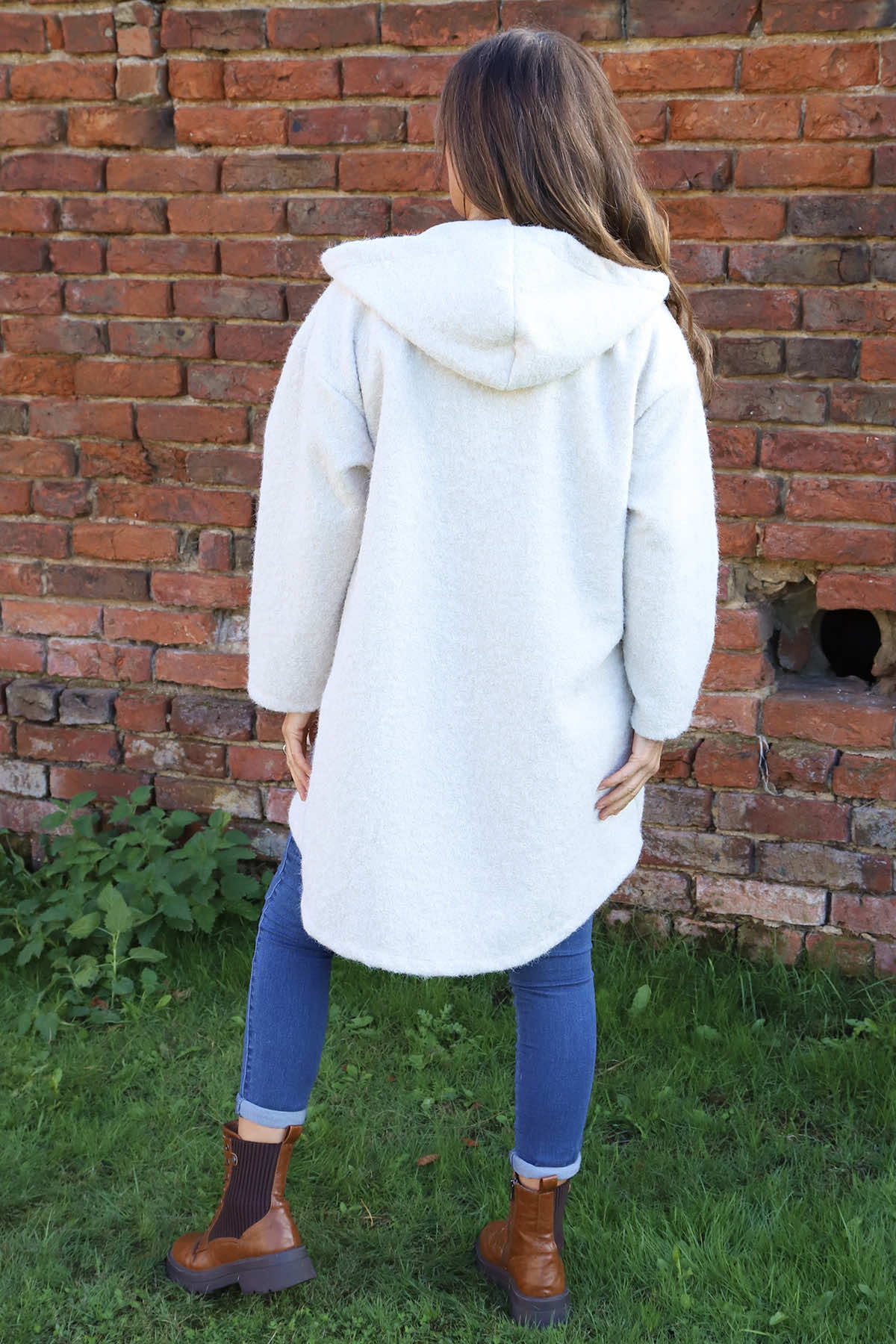 Sheila Zip Hooded Jacket Cream