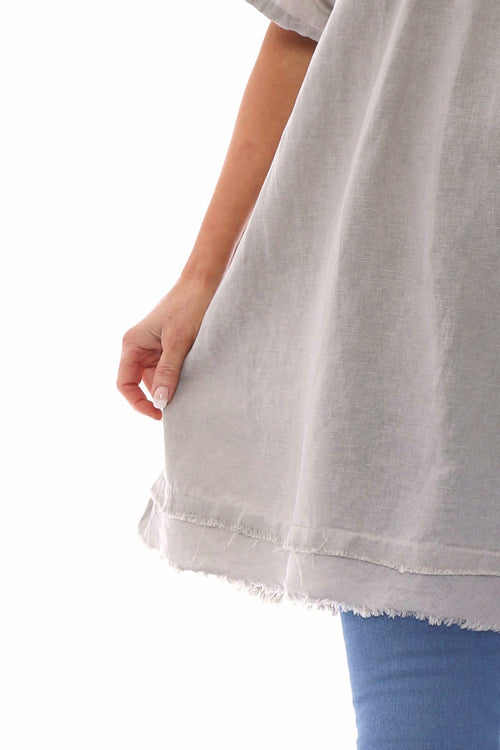 Millia Washed Linen Tunic Mocha - Image 4