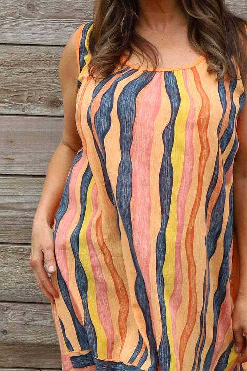 Amiah Stripe Tunic Orange - Image 3