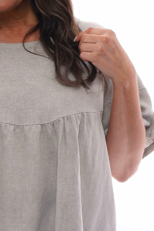 Millia Washed Linen Tunic Mocha - Image 5