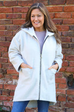 Sheila Zip Hooded Jacket Cream Cream - Sheila Zip Hooded Jacket Cream