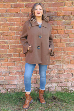 Marzia Button Jacket Cocoa