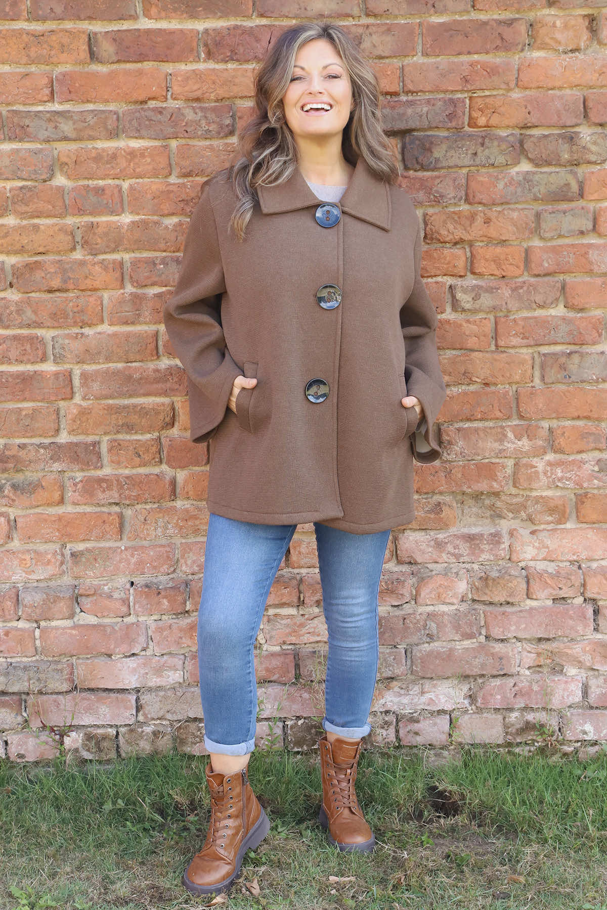 Marzia Button Jacket Cocoa