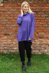 Tarka Cowl Neck Top Purple