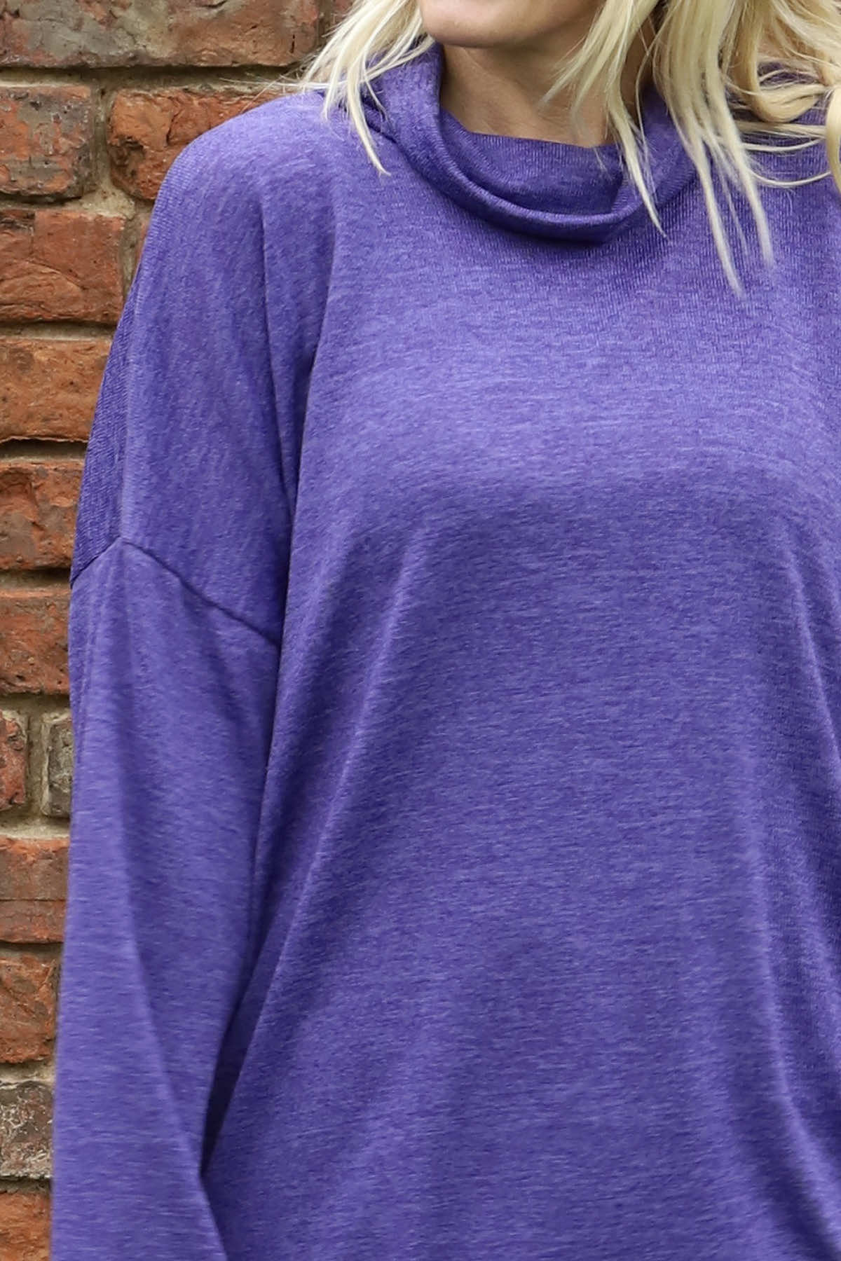 Tarka Cowl Neck Top Purple