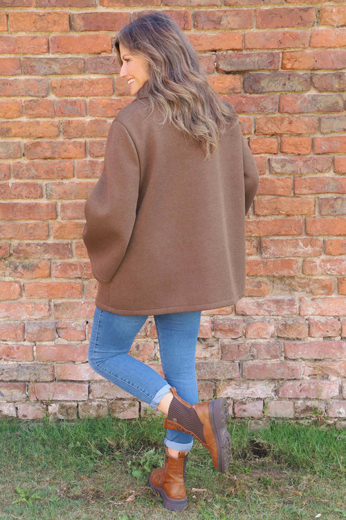 Marzia Button Jacket Cocoa - Image 4
