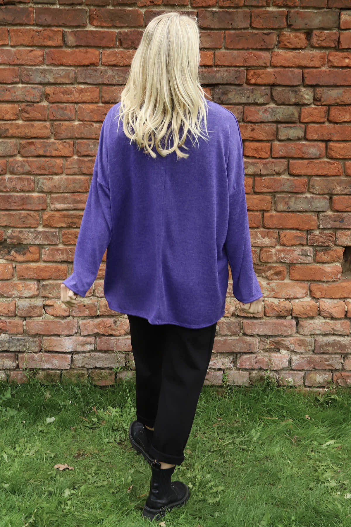 Tarka Cowl Neck Top Purple