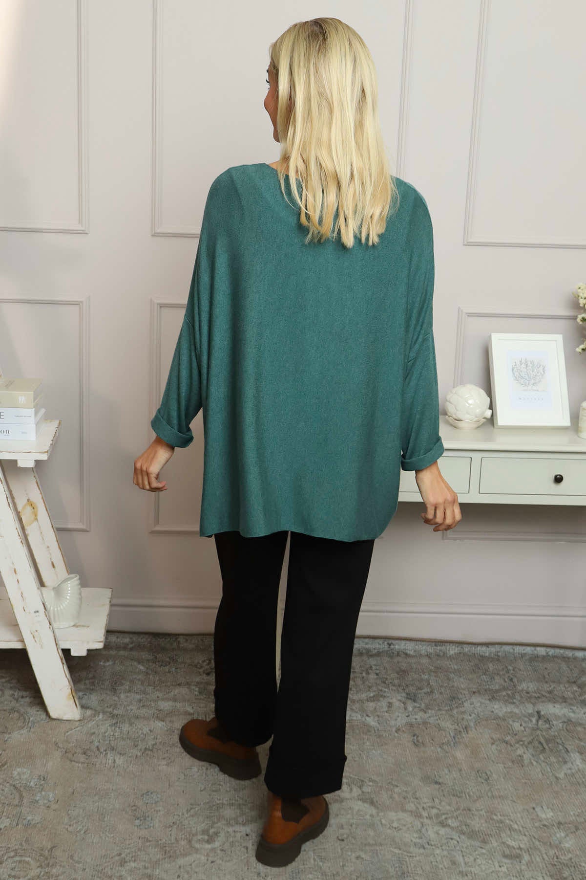 Lillian Bow Jumper Sage Green