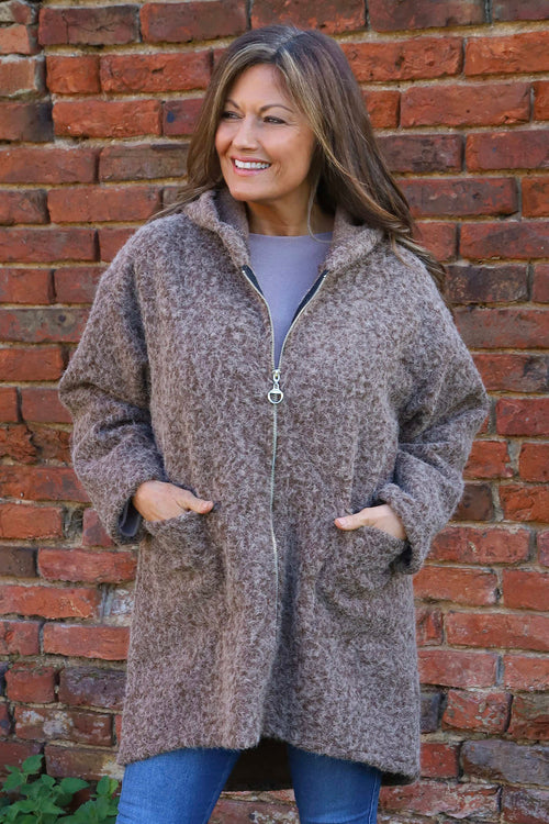 Sheila Zip Hooded Jacket Nutmeg - Image 2