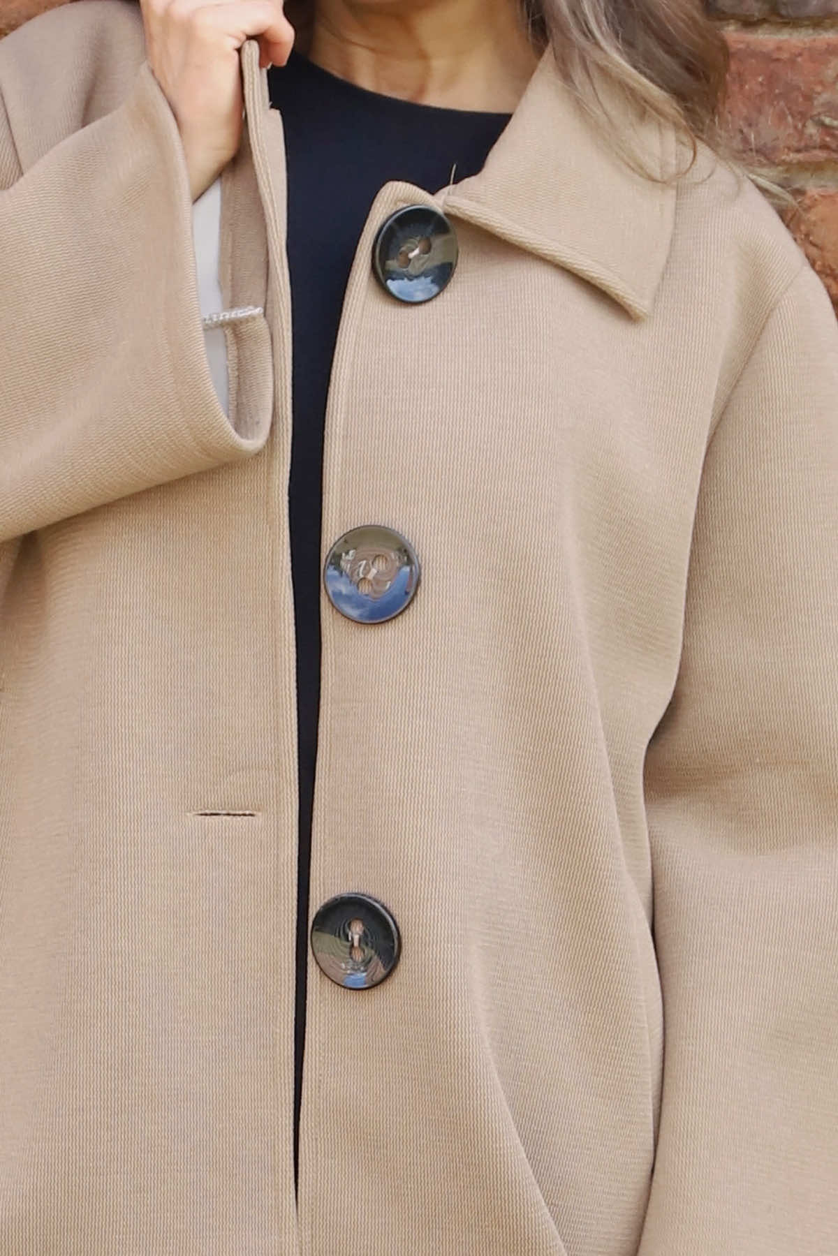 Marzia Button Jacket Camel