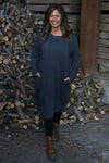 Simone Cotton Dress Charcoal